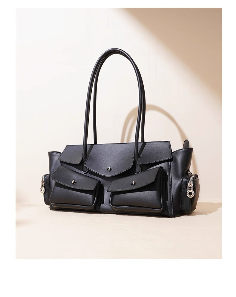 Cultivator — Genuine Leather Tote Bag with Utility Pockets