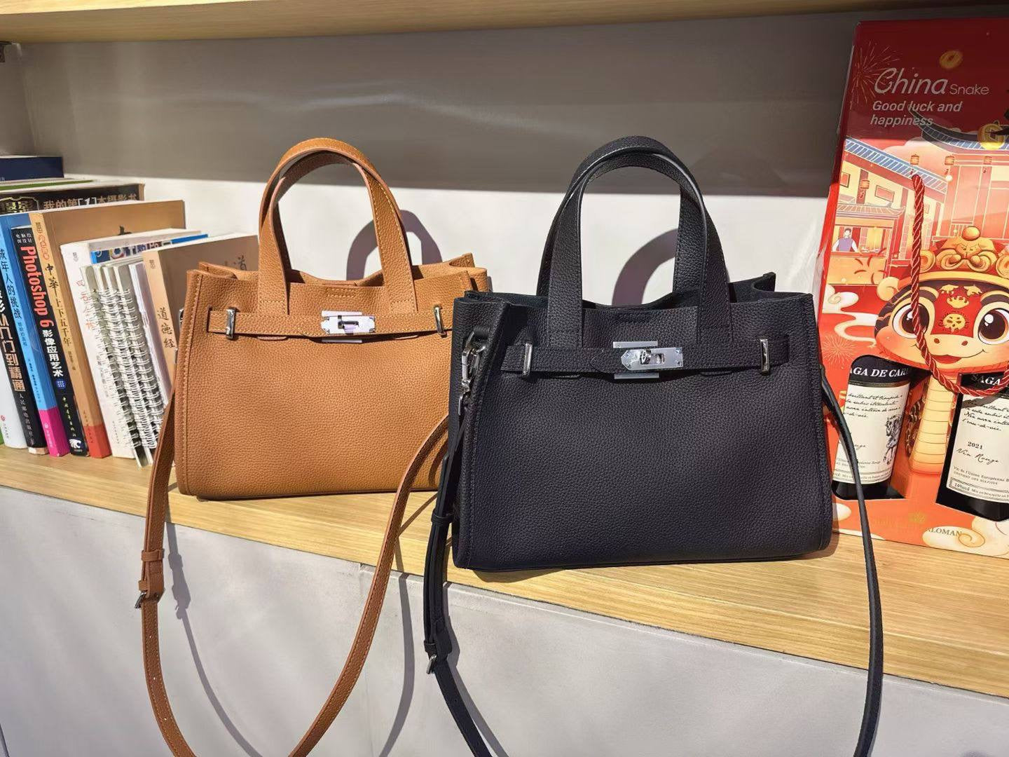 Bogdana Urban Luxe Small 👜✨ – Long Strap Leather Crossbody