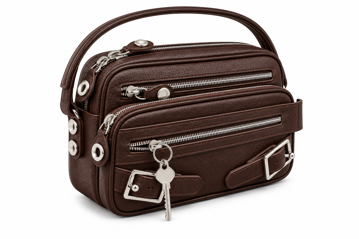 LORVESSA – Genuine Italian Leather Crossbody Bag | Women’s Designer-Style Handbag | 11 × 7 × 4