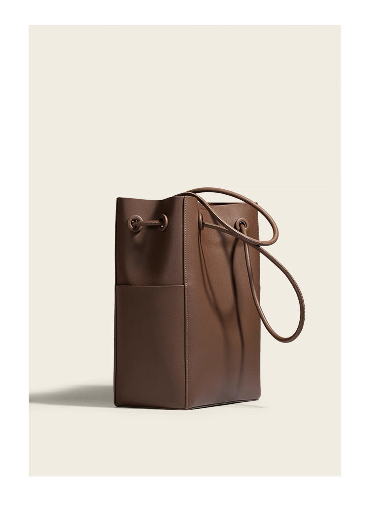 Luna Tote – Genuine Leather Bag with Removable Pouch