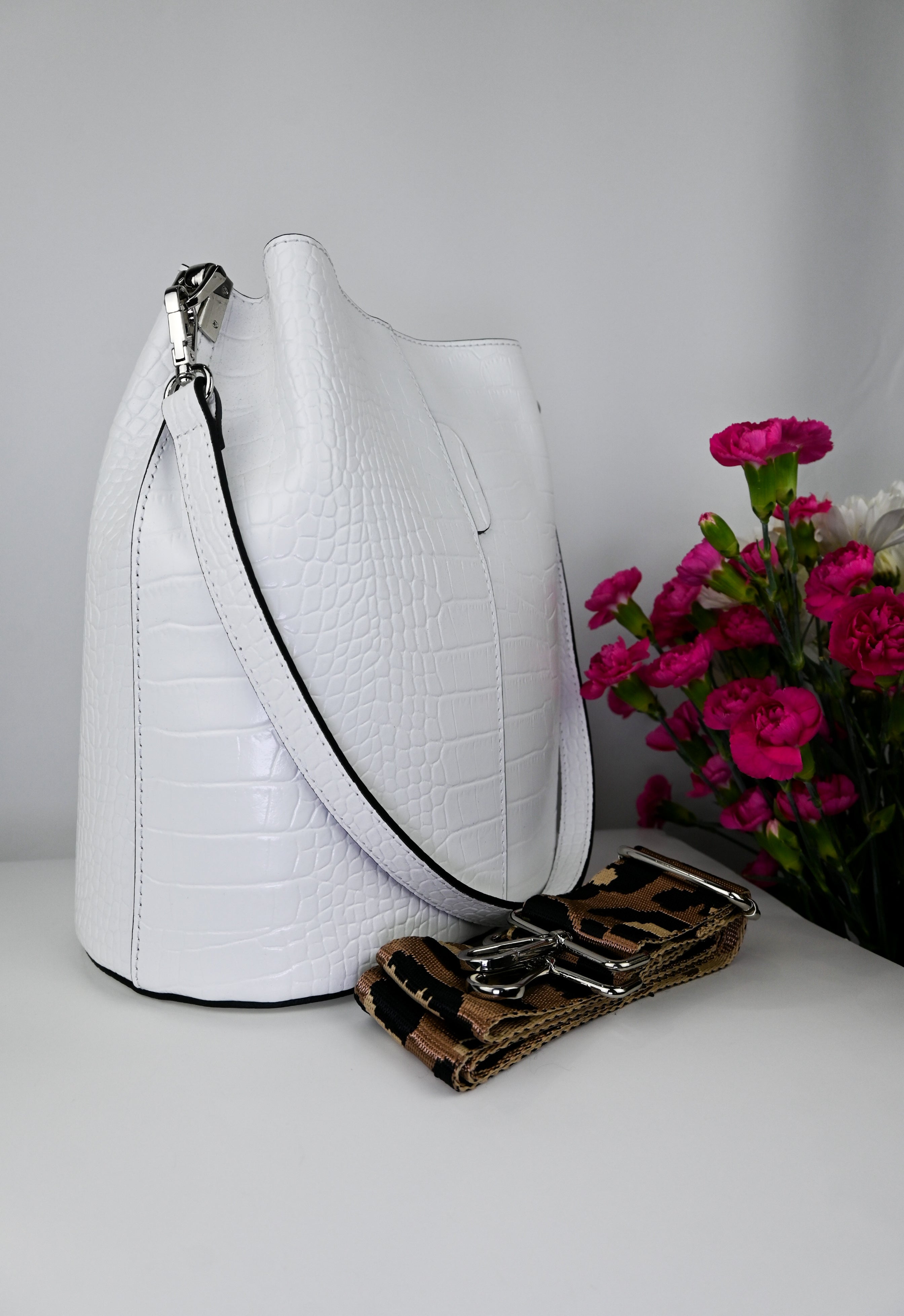 🎒 CROCO BELLA — Italian Leather Bag 🇮🇹