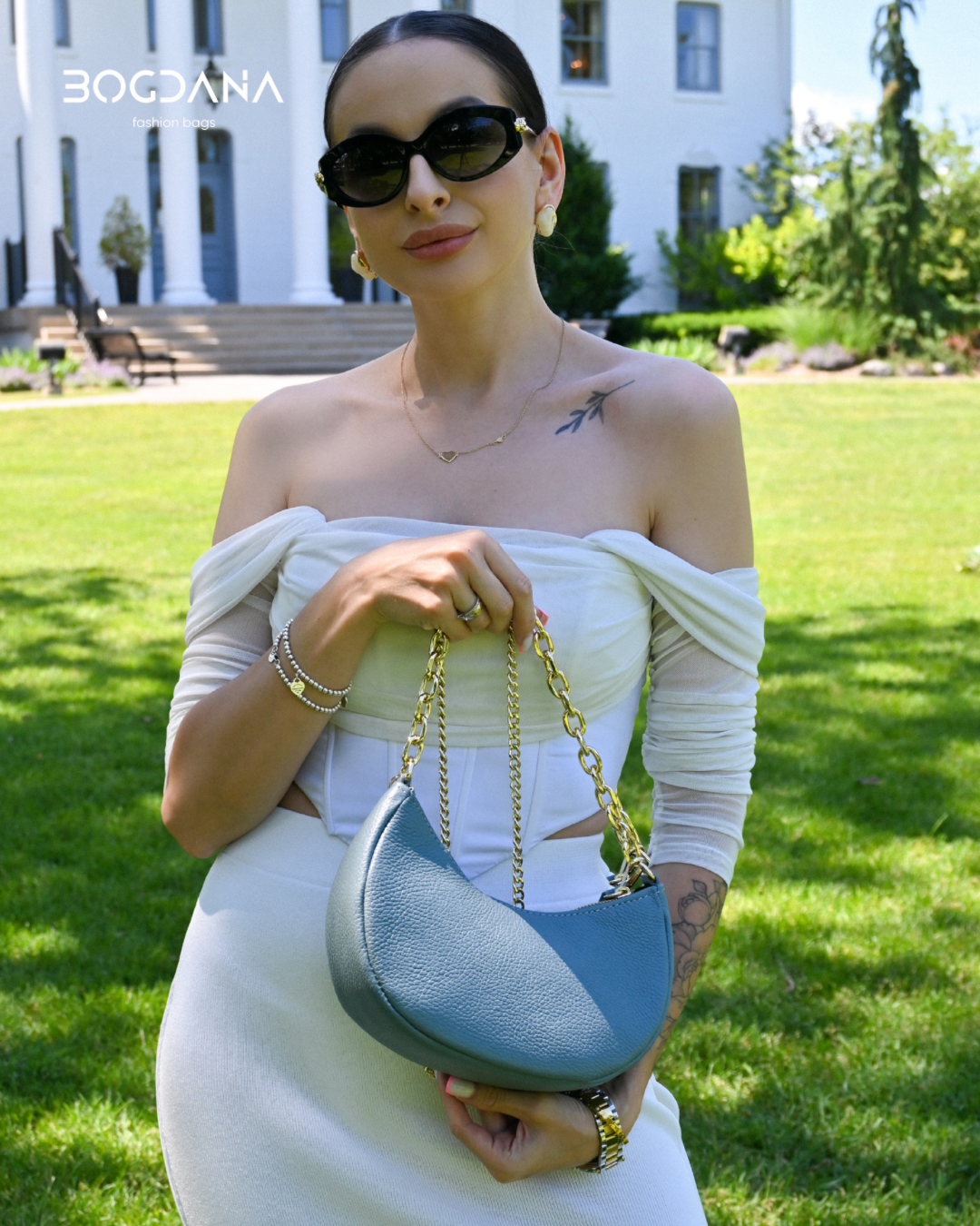 “Graceful Chain” - Genuine Leather Bag