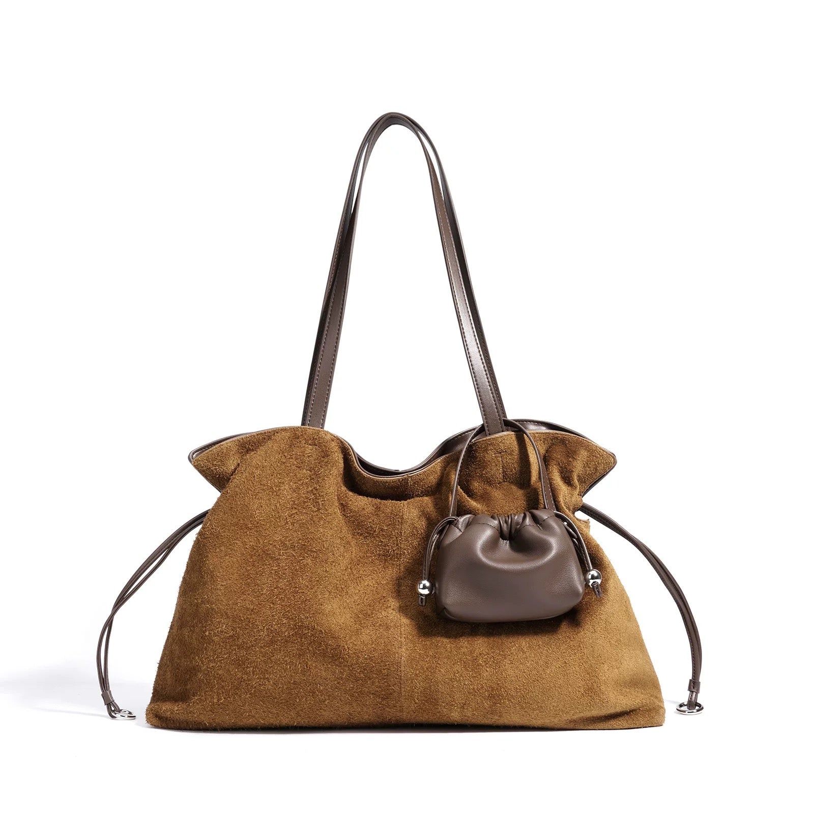 Heritage Suede — Genuine Leather & Suede Tote Bag