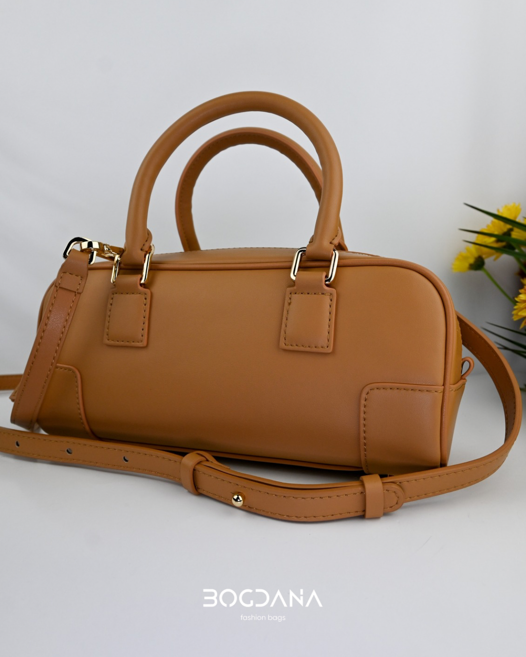 Elegant “Lock Charm” Genuine Leather Bag