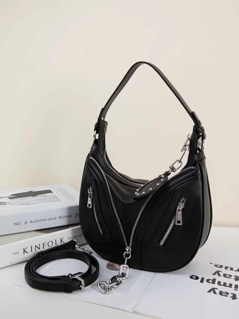 Urban Rebel Bag – Bold Style in Genuine Leather with a Chic Top Handle