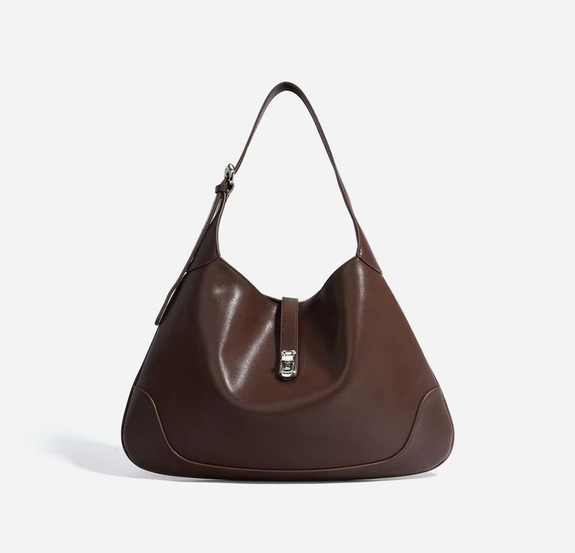 Elegant Leather Hobo Bag – Soft and Spacious