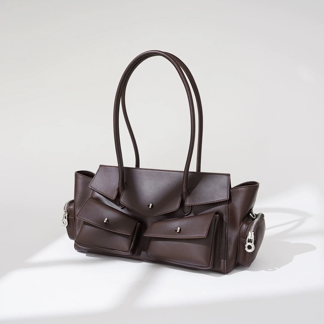 Cultivator — Genuine Leather Tote Bag with Utility Pockets