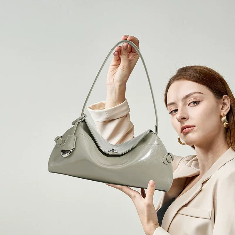 👜 Aylana Bag — Elegant Genuine Cowhide Leather Bag with Long Adjustable Strap