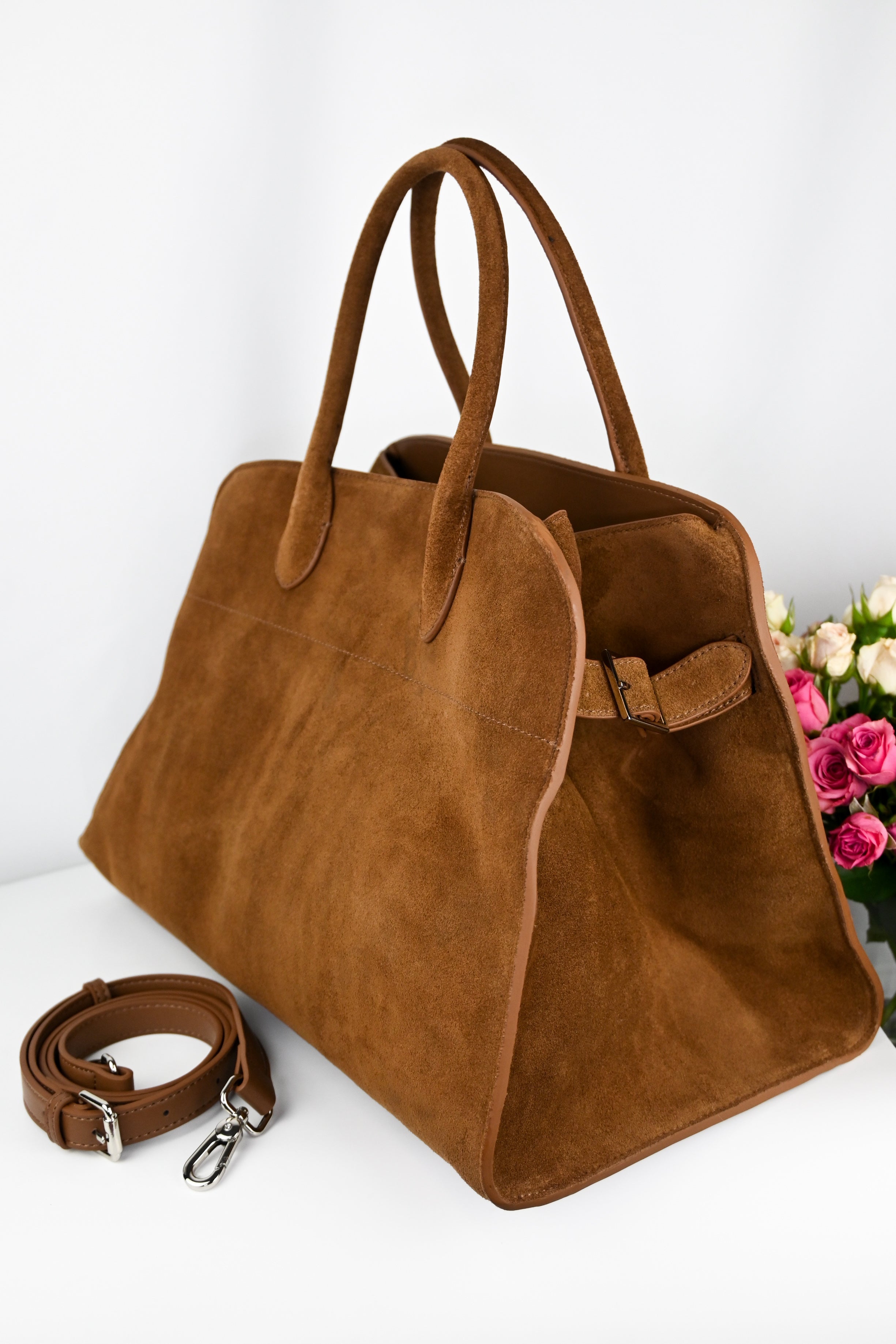 Velour Elegance – The Ultimate Italian Suede Handbag