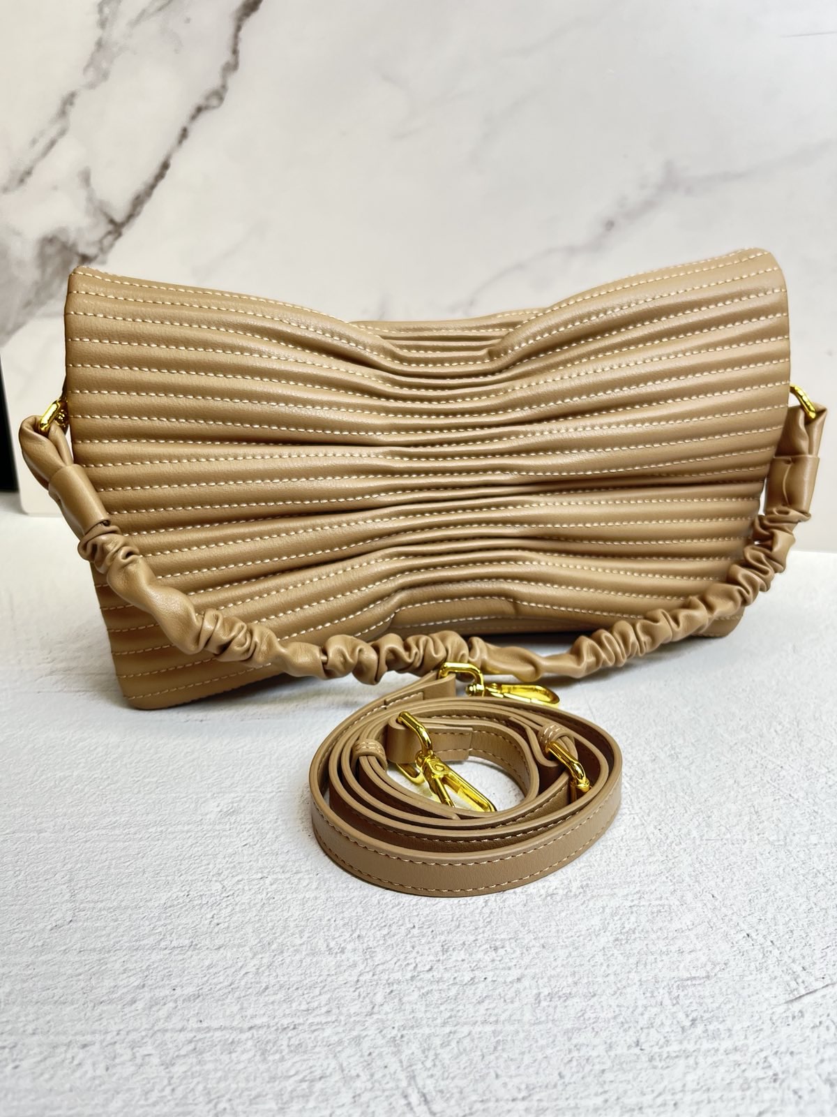 Genuine Leather Bag “Textured Grace”