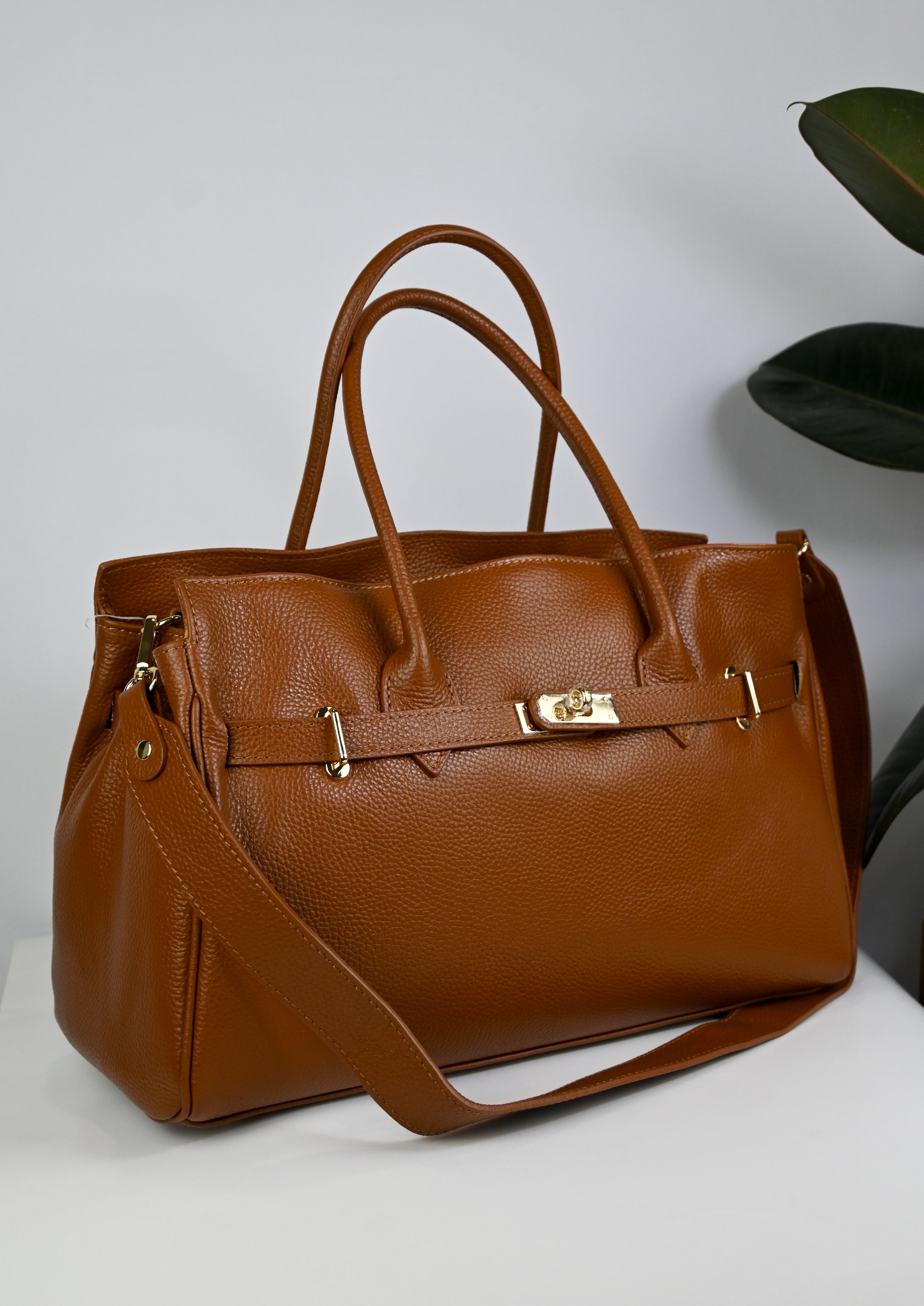 Elegant Italian Leather Tote Bag