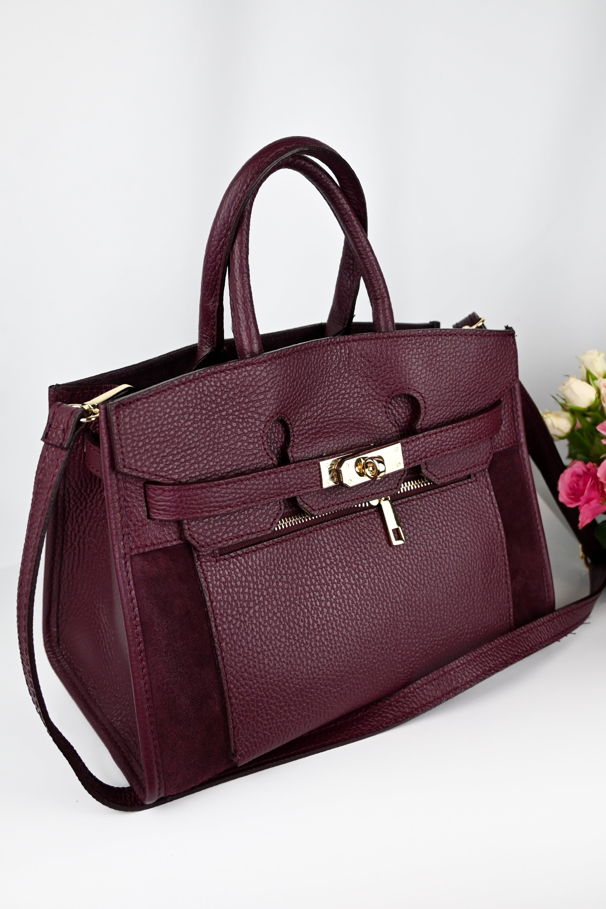 Elegant Aylana Firenze Leather Bag with Long Adjustable Strap