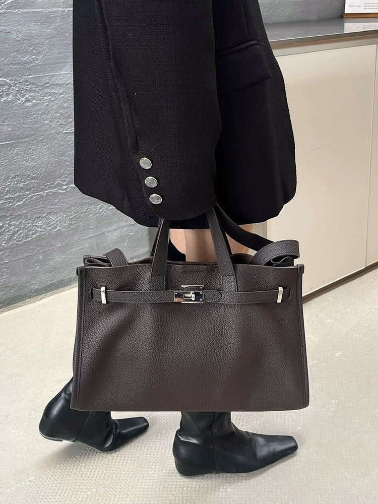 Urban Luxe — Genuine Leather Power Tote