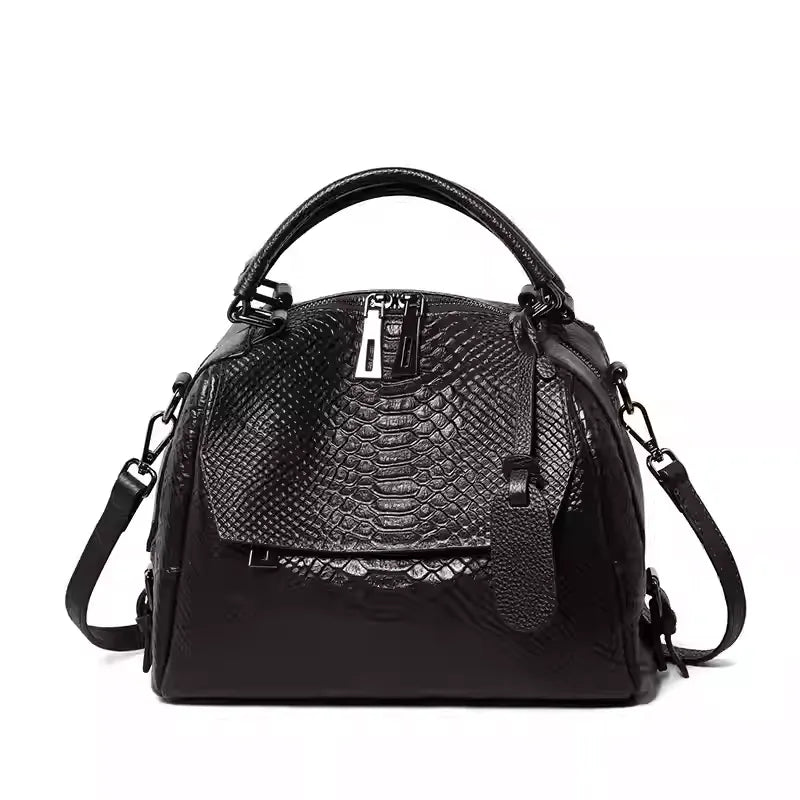 Scarlet Luxe – Statement Shoulder Bag in Textured PU Leather