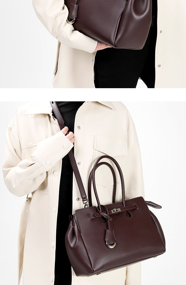 “Urban Elegance” — Genuine Leather Handbag. Women’s shoulder bag