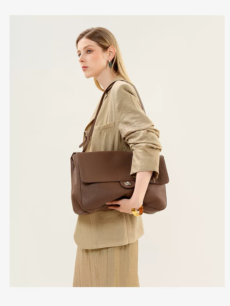 Classic Duo — Genuine Leather Shoulder Bag