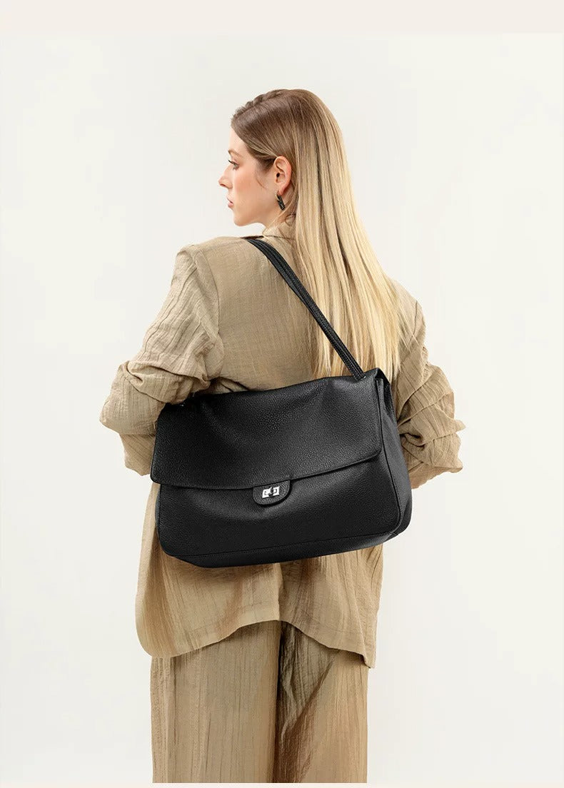 Classic Duo — Genuine Leather Shoulder Bag