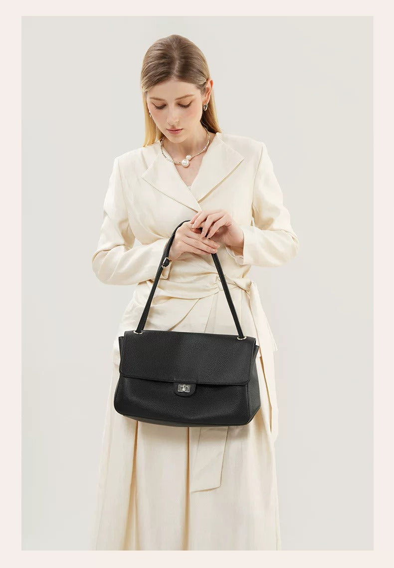 Classic Duo — Genuine Leather Shoulder Bag