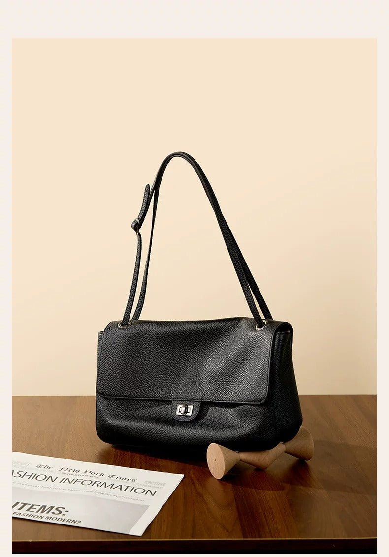 Classic Duo — Genuine Leather Shoulder Bag