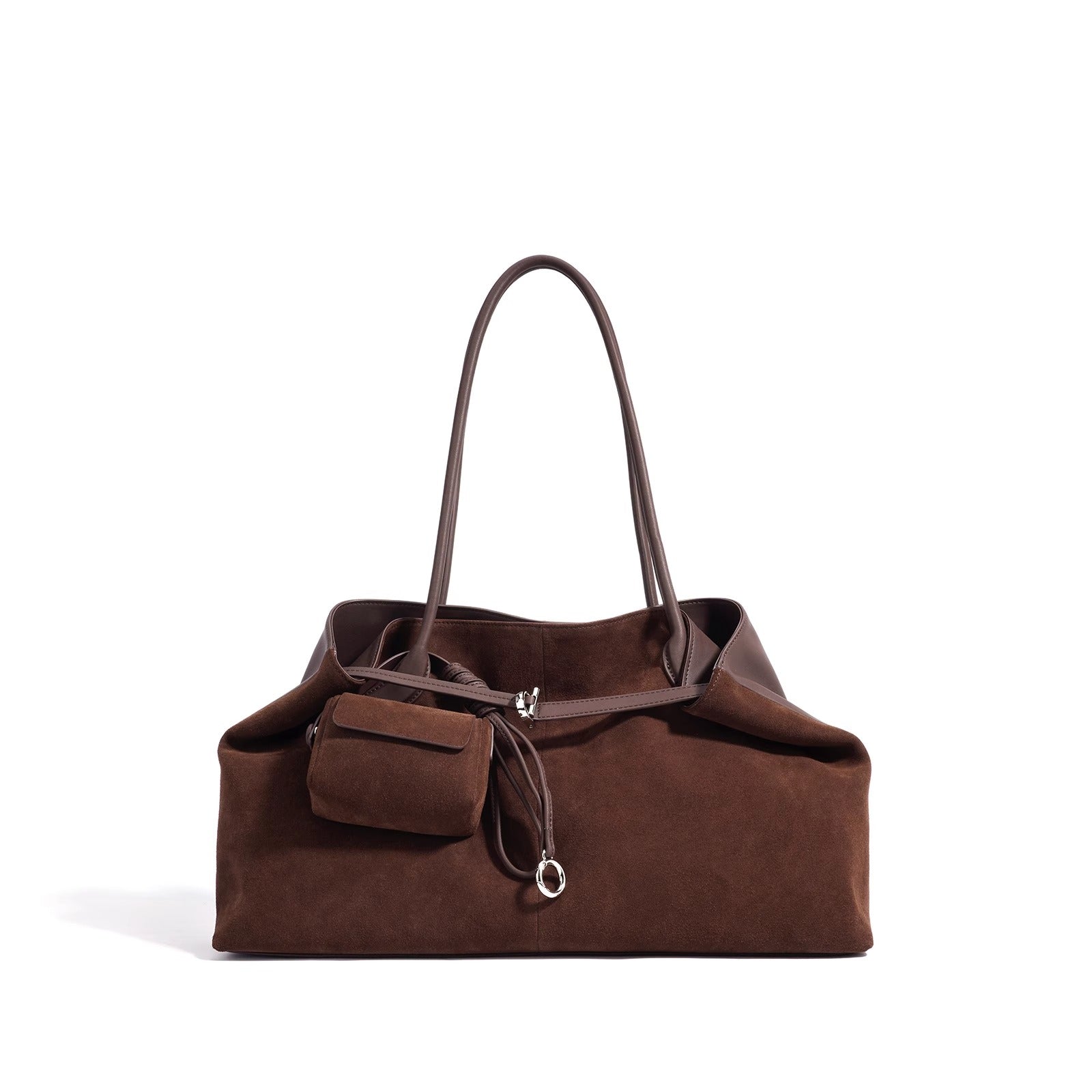 Bogdana Duo Luxe — Shoulder Bag Made from Genuine Leather and Natural Suede