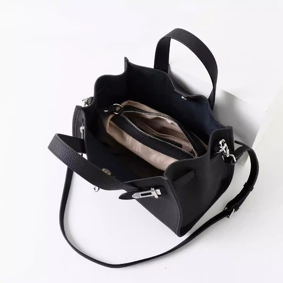 Bogdana Urban Luxe Small 👜✨ – Long Strap Leather Crossbody