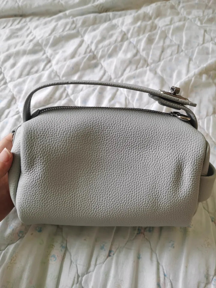 SoftDrop Grain Crossbody Bag — Compact Purse with Adjustable Long Strap