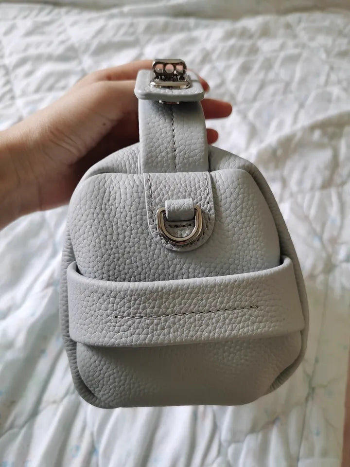 SoftDrop Grain Crossbody Bag — Compact Purse with Adjustable Long Strap