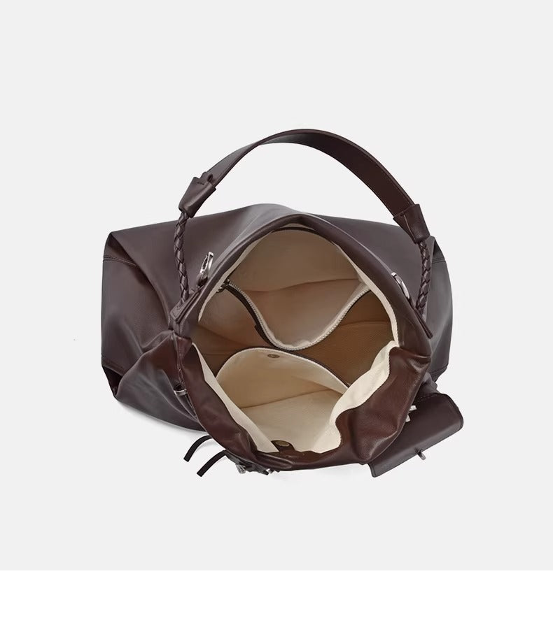 Mila Leather Bucket Bag