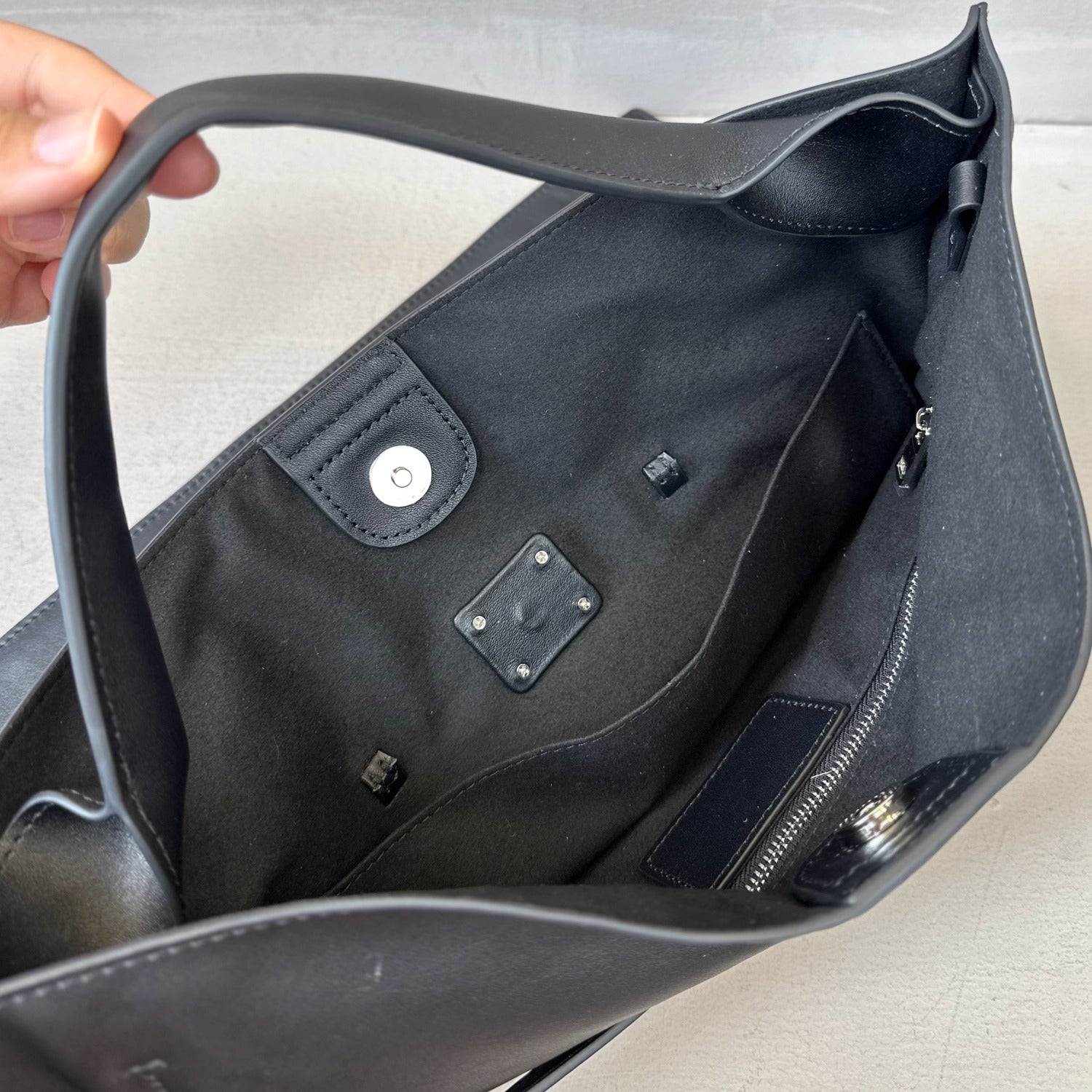 LuxeCity Leather Tote – genuine leather bag with top handle & adjustable strap, fits 14” laptop