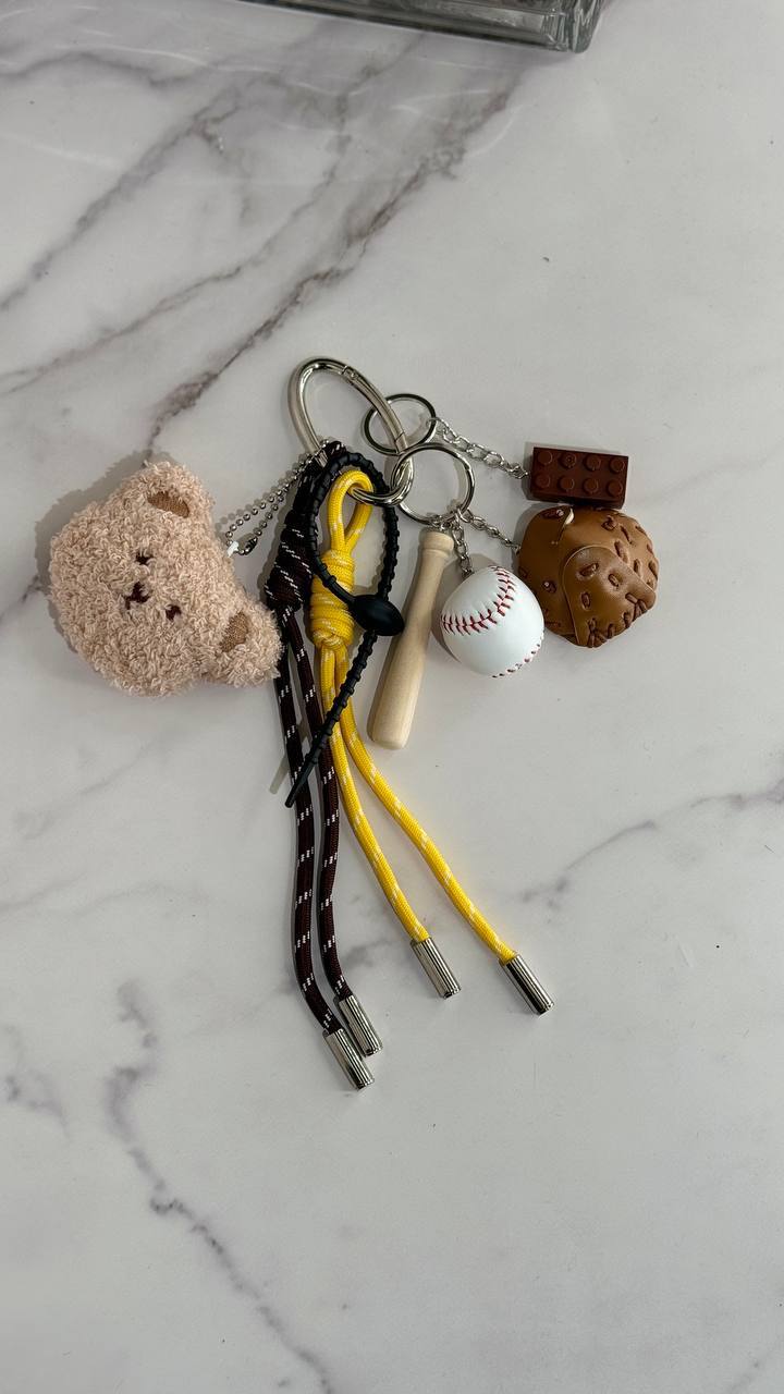 Baseball charm for bag