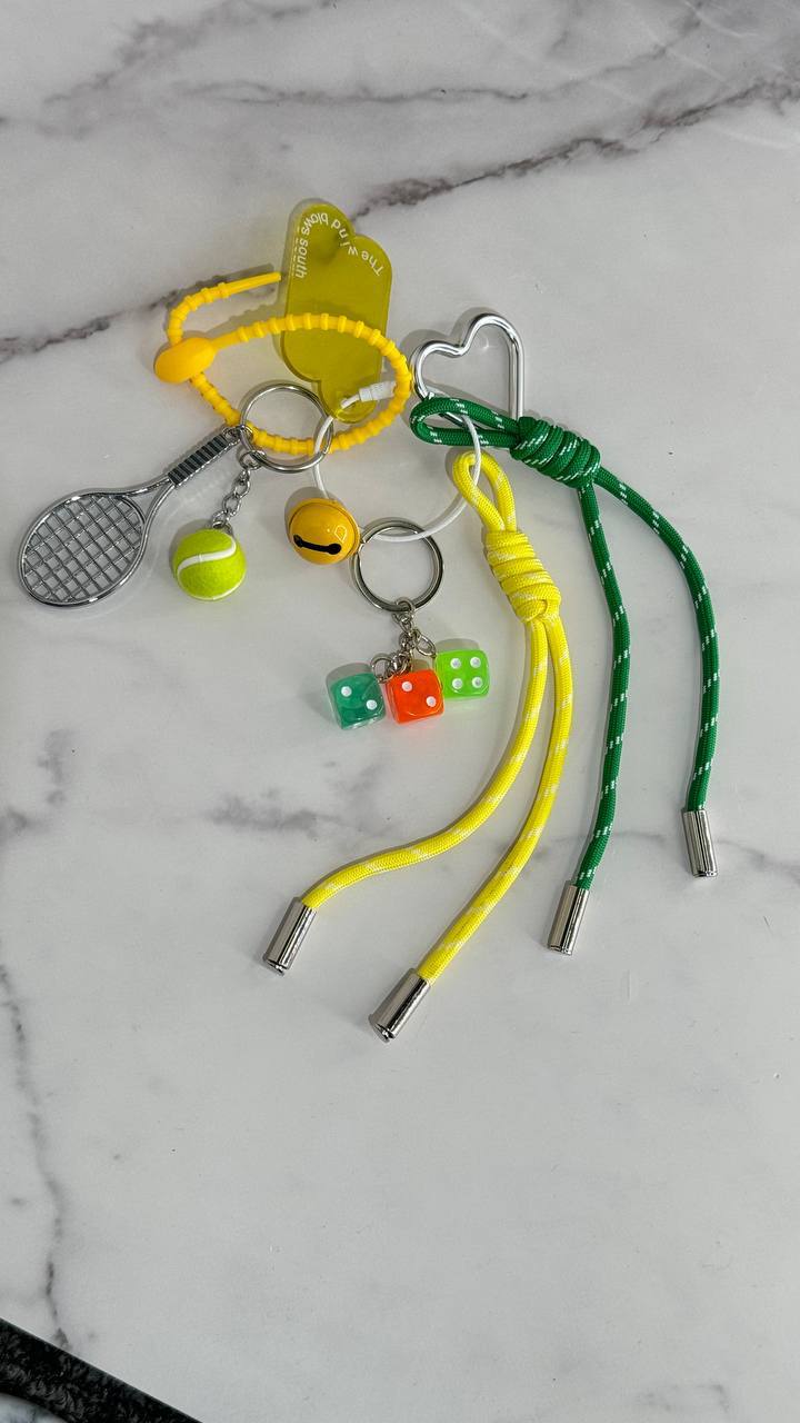 Tennis Charm Keychain