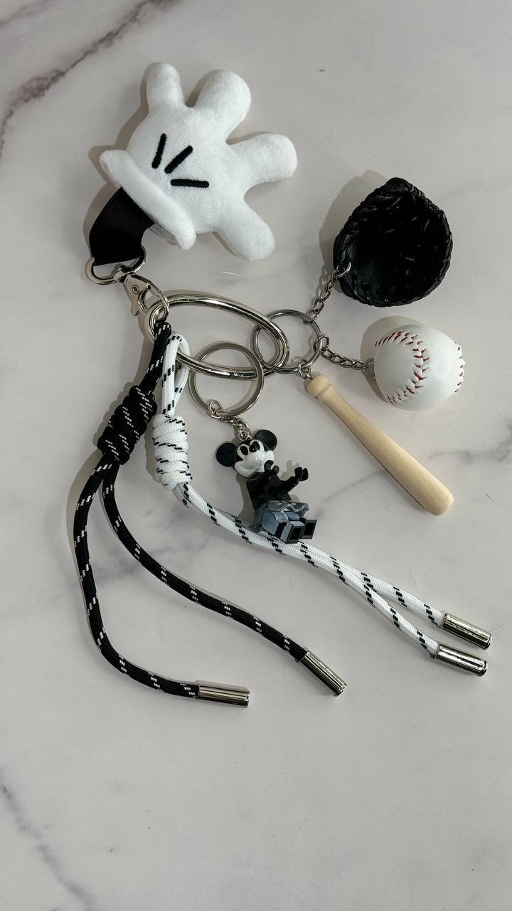 Stylish “Cute Baseball” bag charm