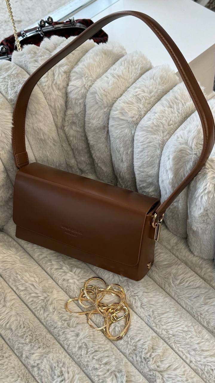 “Dual Charm” – Genuine Leather Bag with Two Straps