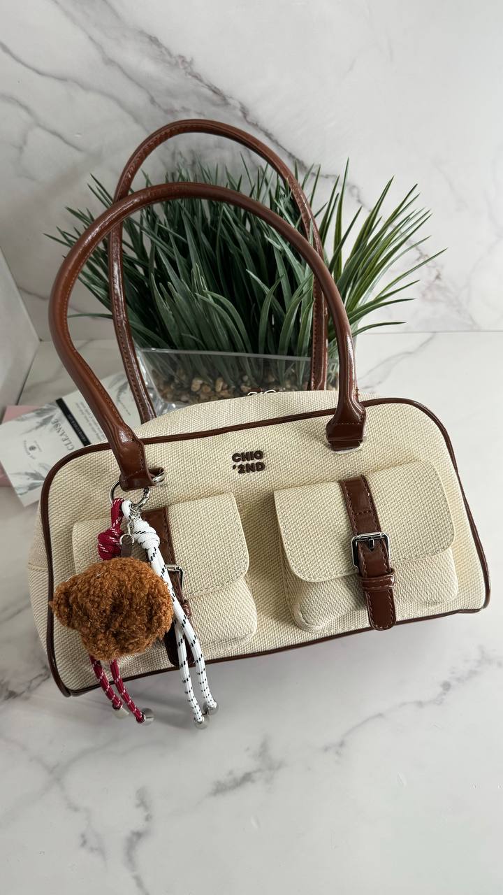 Elegance Blend Canvas and Faux Leather Bag