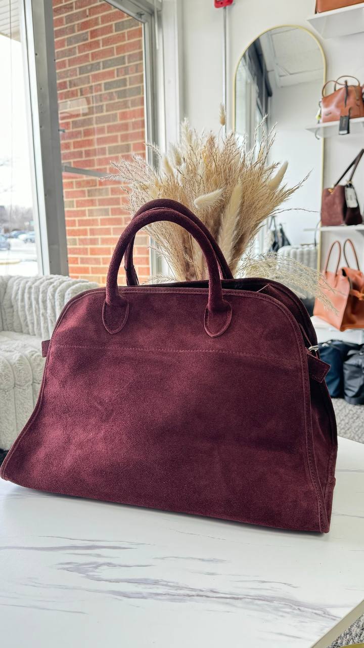 Velour Elegance – The Ultimate Italian Suede Handbag