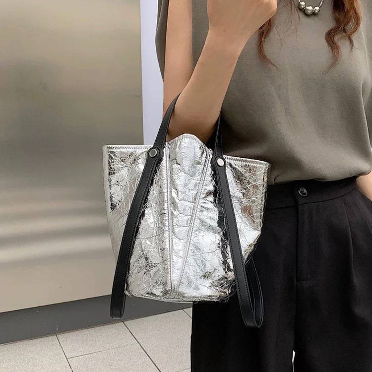 BOGDANA METALLIC TOTE BAG – COSMIC CHIC IN EVERY DETAIL