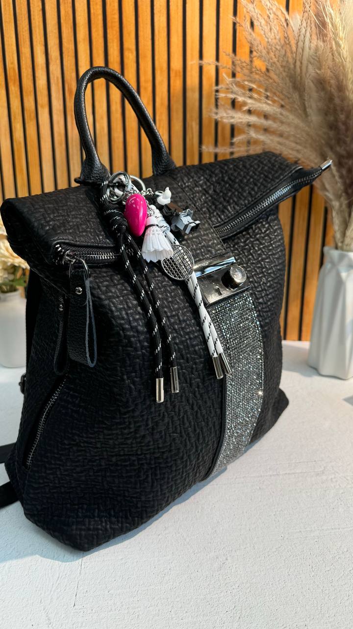 Urban Faux Leather Backpack with Elegant Shine