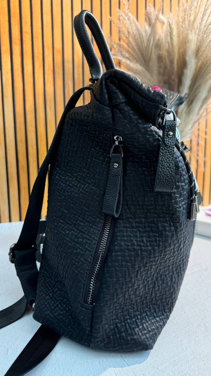 Urban Faux Leather Backpack with Elegant Shine