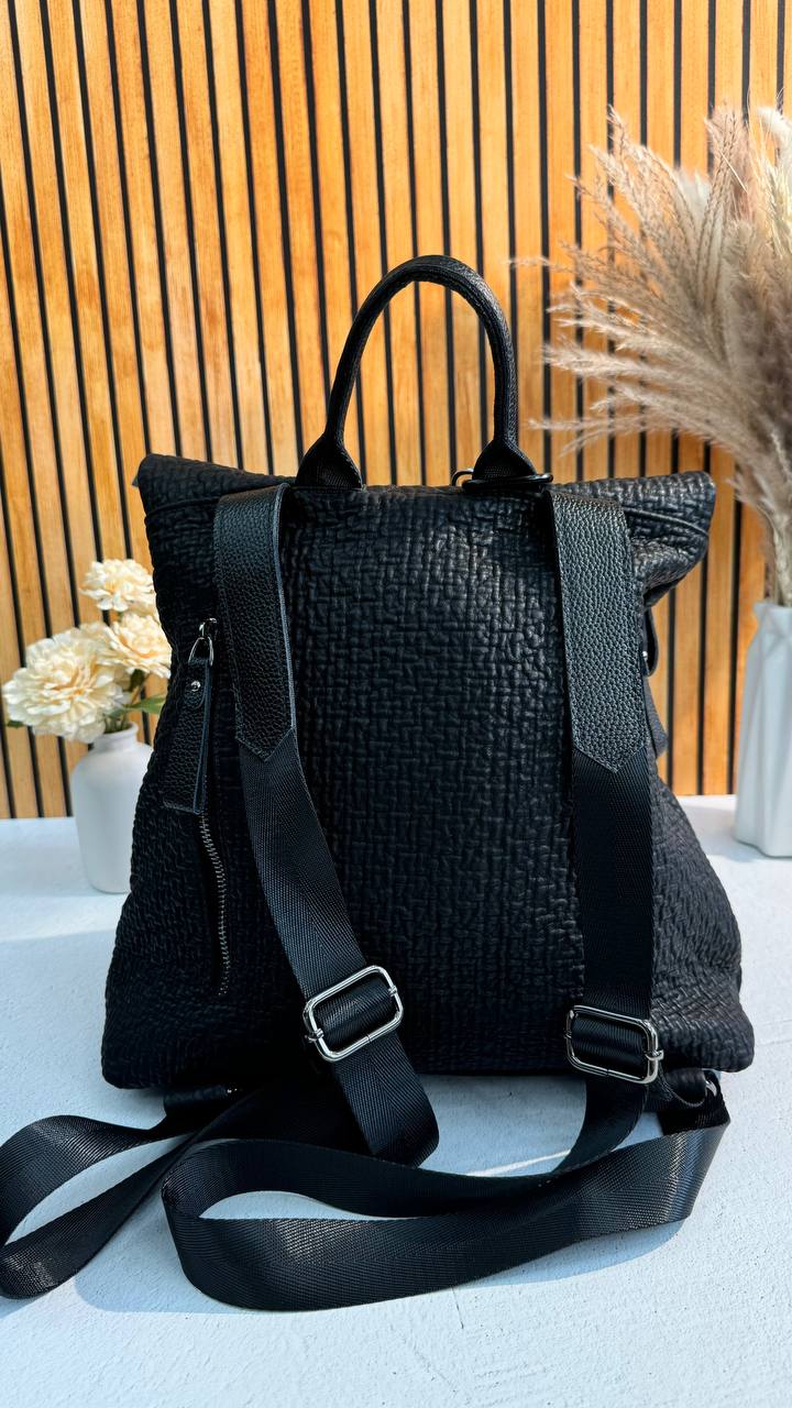 Urban Faux Leather Backpack with Elegant Shine