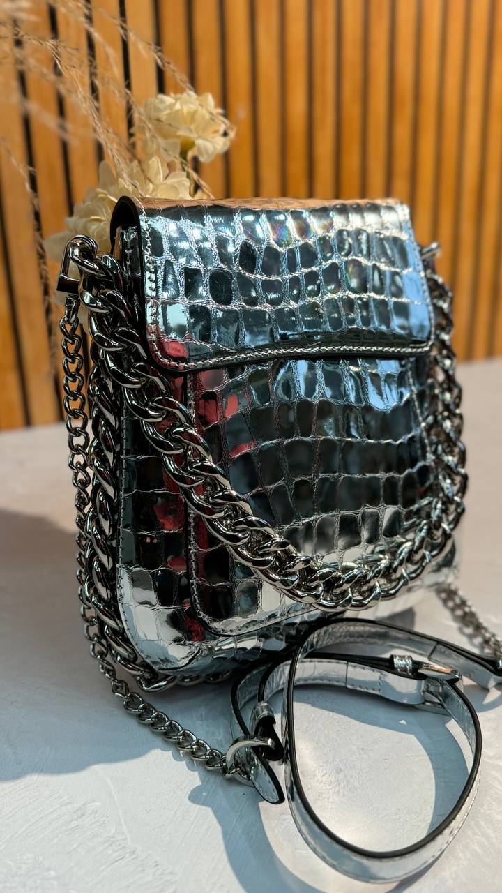 Genuine Leather Luxe Chain Bag