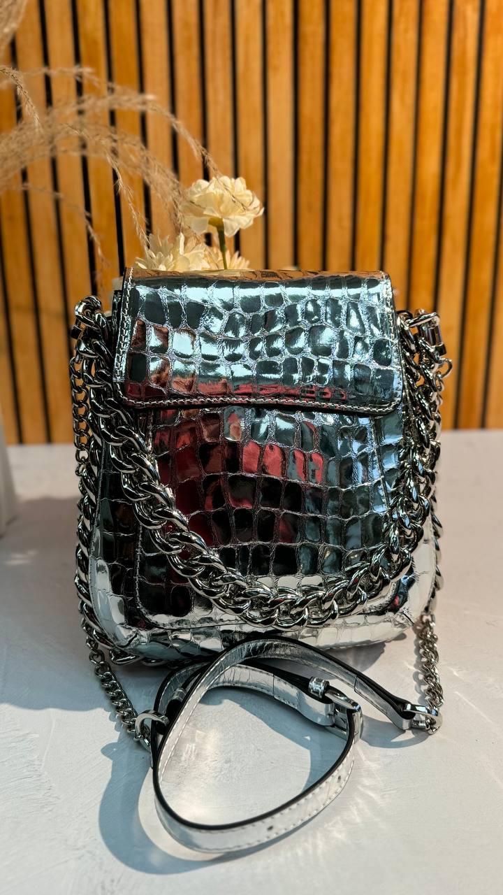 Genuine Leather Luxe Chain Bag