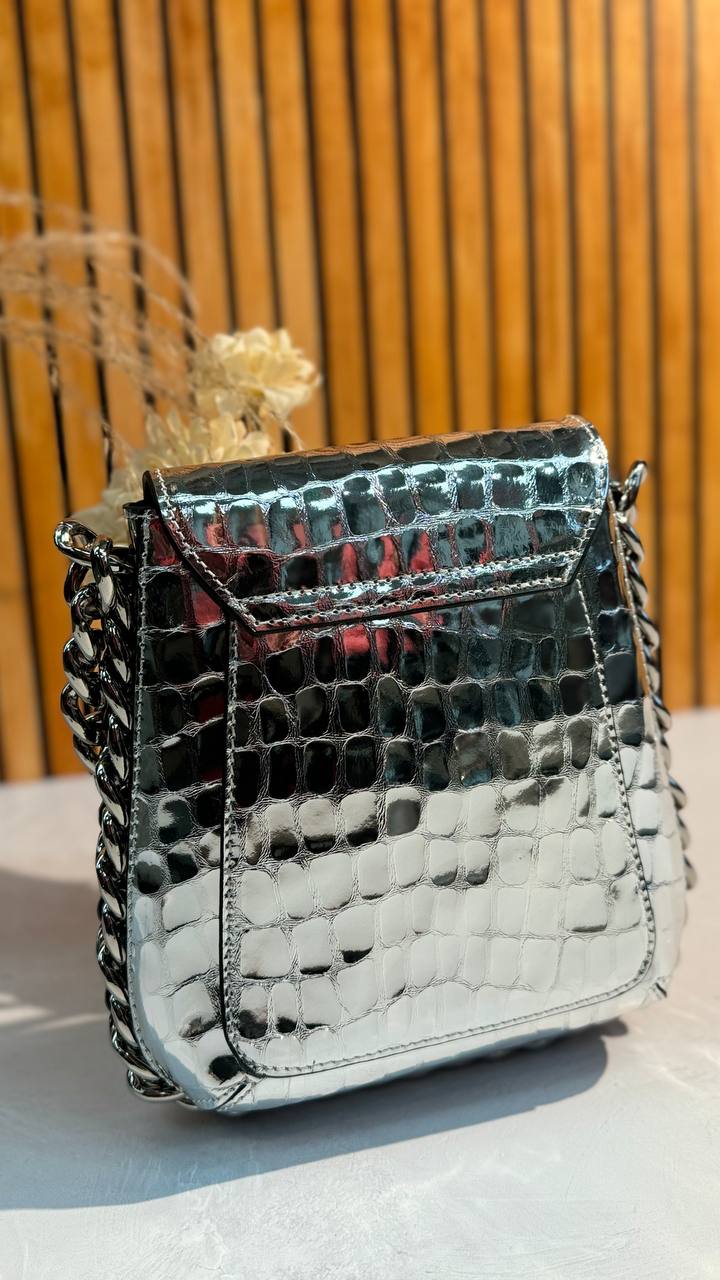 Genuine Leather Luxe Chain Bag