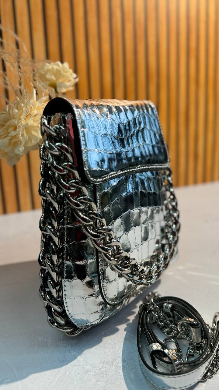 Genuine Leather Luxe Chain Bag