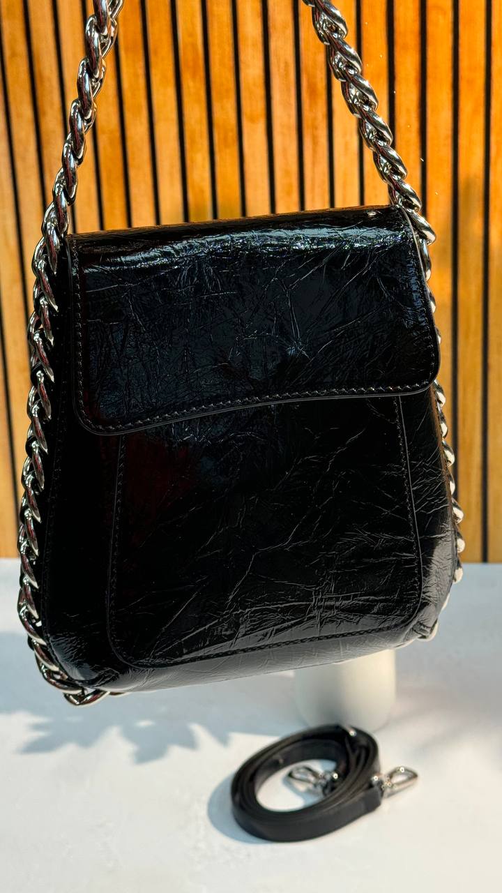 Genuine Leather Luxe Chain Bag
