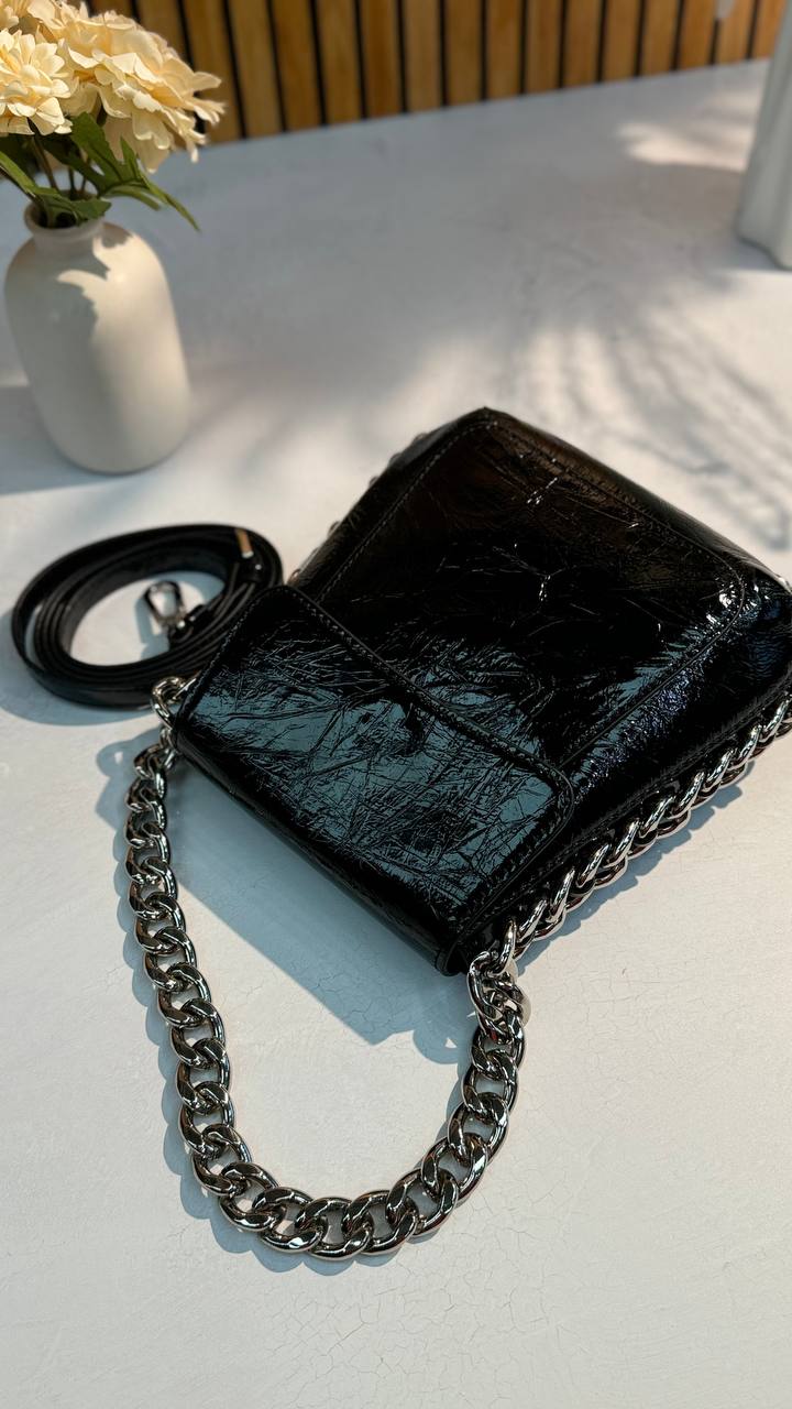 Genuine Leather Luxe Chain Bag