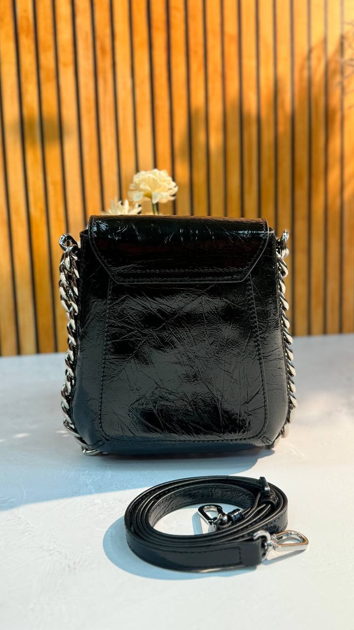 Genuine Leather Luxe Chain Bag
