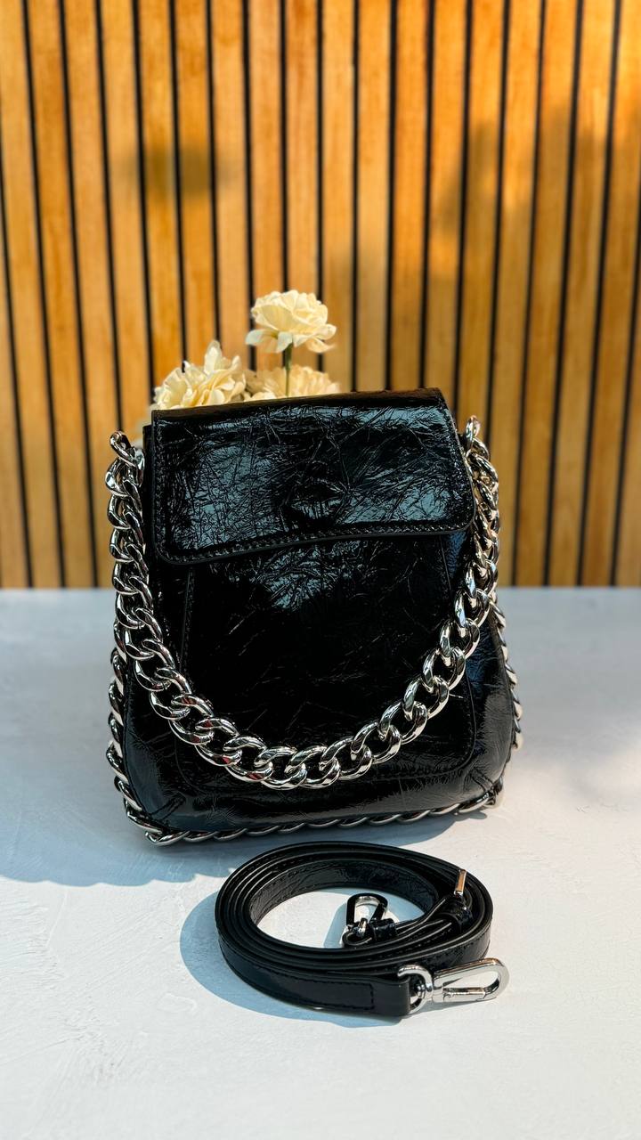 Genuine Leather Luxe Chain Bag