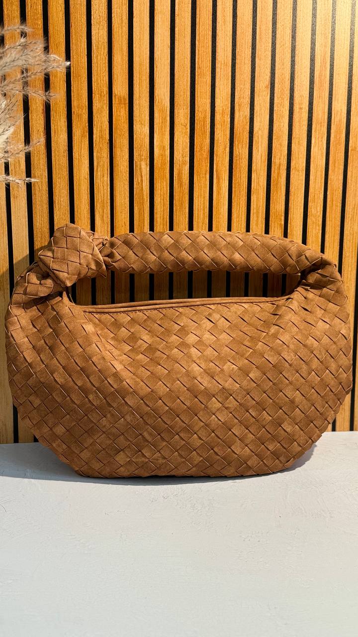 Luxe Weave Top Handle Bag – Large PU Leather Handbag
