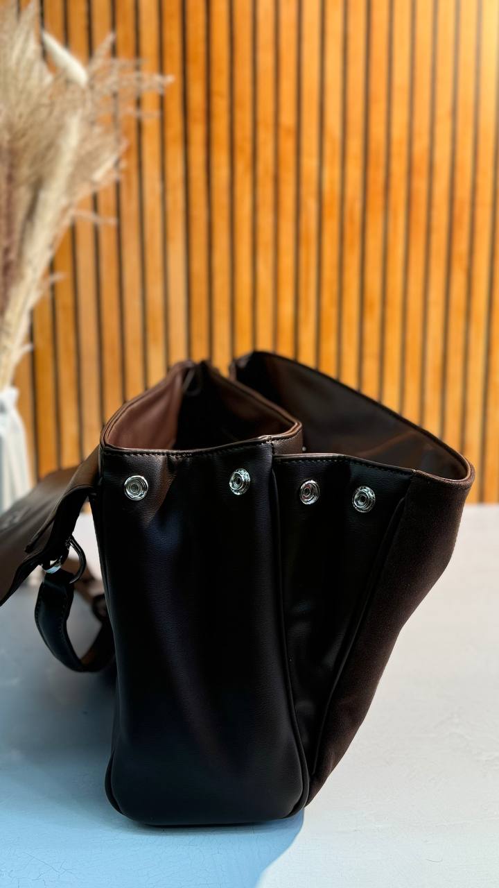 Nubuck and Leather Handbag – Timeless Elegance and Premium Quality