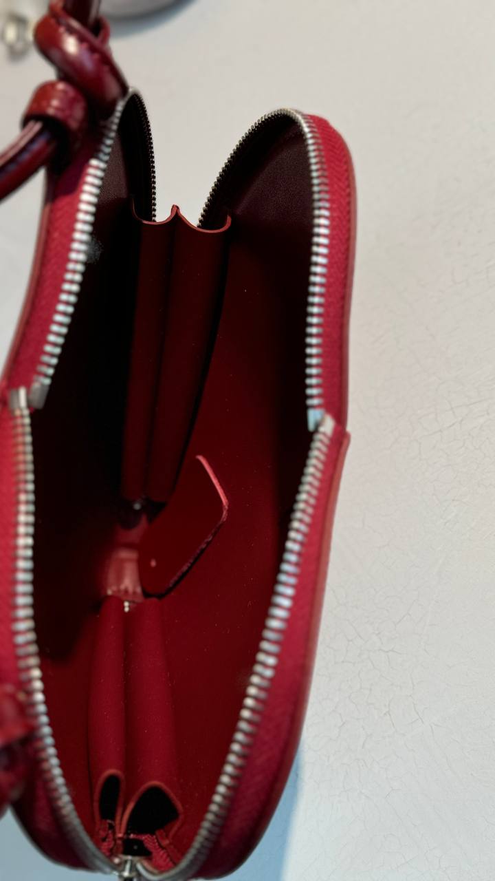 Mini Leather and Suede Handbag “Heart Chic”